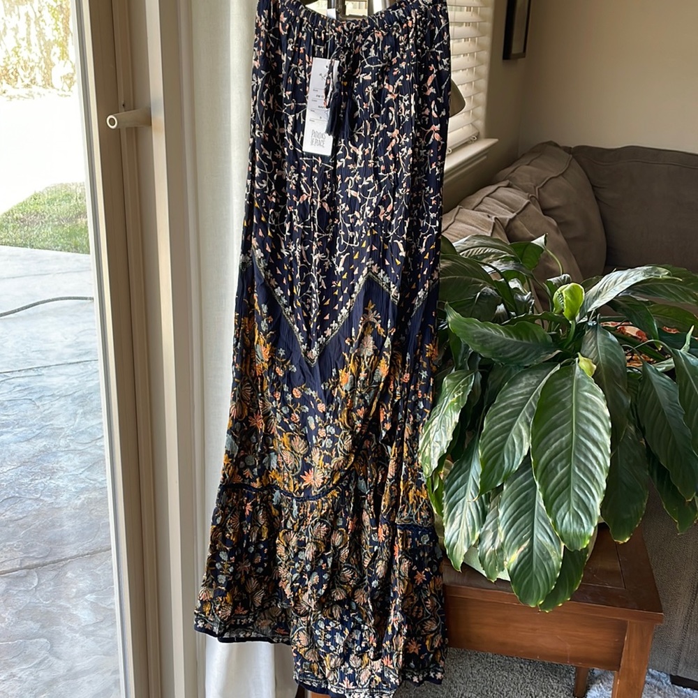 Navy maxi skirt